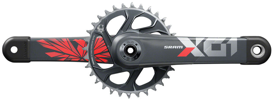 SRAM X01 Eagle Boost Crankset - 175mm 12-Speed 32t Direct Mount DUB Spindle Interface Lunar/Oxy Red C2-Goodwynn'sGoodwynn's