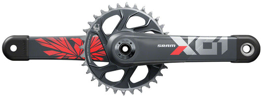 SRAM X01 Eagle Boost Crankset - 170mm 12-Speed 32t Direct Mount DUB Spindle Interface Lunar/Oxy Red C2-Goodwynn's