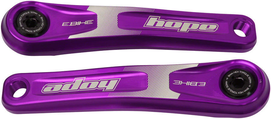 Hope Ebike Crank Arm Set - 165mm ISIS Standard Offset Purple-Goodwynn'sGoodwynn's