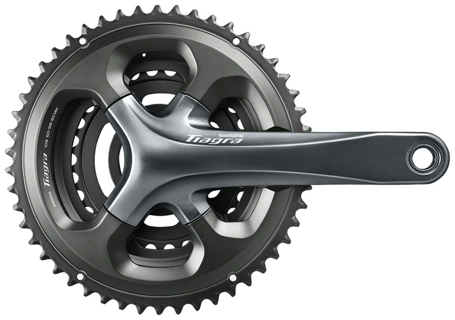 Shimano Tiagra FC-4703 Crankset - 172.5mm 10-Speed 50/39/30t 110/74 Asymmetric BCD Hollowtech II Spindle Interface Gray-Goodwynn'sGoodwynn's