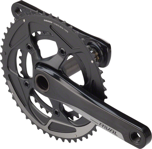 SRAM Rival 22 Crankset - 170mm 11-Speed 50/34t 110 BCD GXP Spindle Interface BLK-Goodwynn's