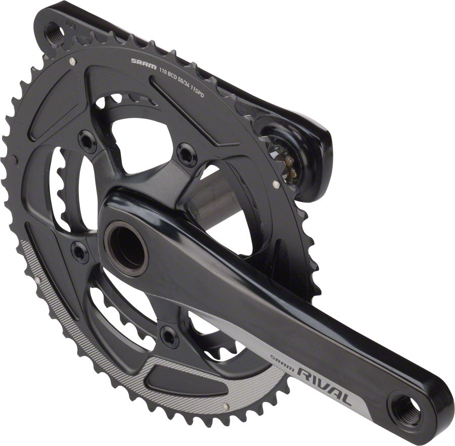 SRAM Rival 22 Crankset - 175mm 11-Speed 50/34t 110 BCD GXP Spindle Interface BLK-Goodwynn'sGoodwynn's