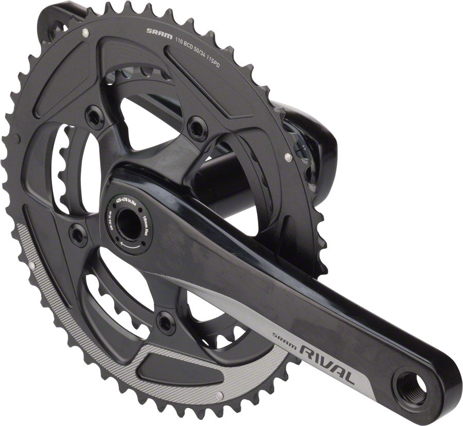 SRAM Rival 22 Crankset - 170mm 11-Speed 50/34t 110 BCD BB30/PF30 Spindle Interface BLK-Goodwynn'sGoodwynn's