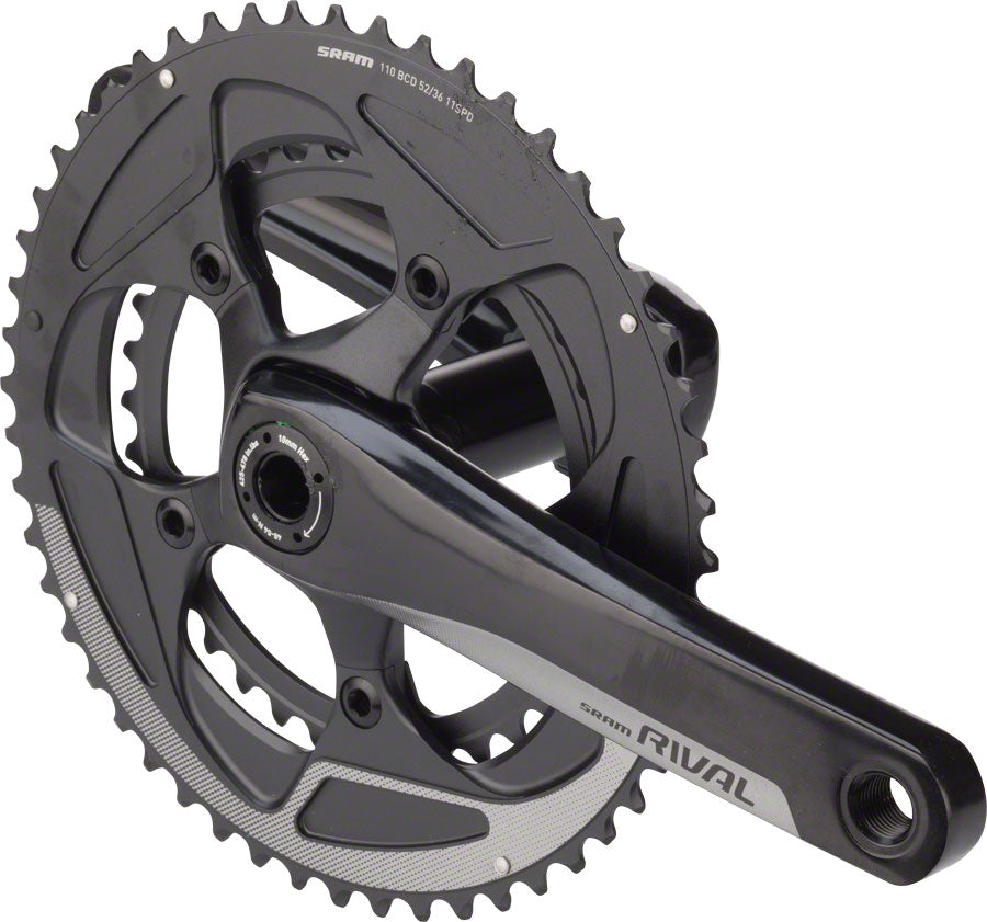 SRAM Rival 22 Crankset - 175mm 11-Speed 52/36t 110 BCD BB30/PF30 Spindle Interface BLK-Goodwynn'sGoodwynn's
