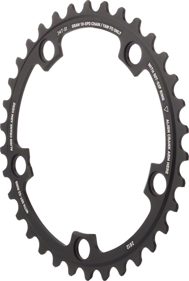 SRAM Red Yaw 34T 10-Speed 110mm Chainring Use with 50T-Goodwynn'sGoodwynn's