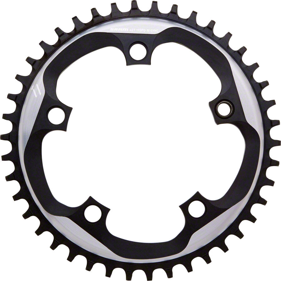 SRAM X-Sync Chainring 40 Teeth 110mm BCD Polished Grey/Matte Black-Goodwynn'sGoodwynn's