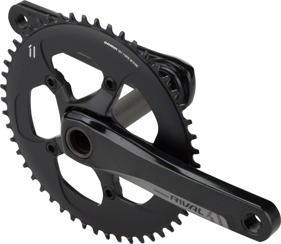SRAM Rival 1 Crankset - 175mm 10/11-Speed 50t 110 BCD GXP Spindle Interface BLK-Goodwynn'sGoodwynn's