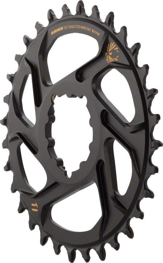 SRAM X-Sync 2 Eagle Direct Mount Chainring - 32 Tooth 3mm Boost Offset 12-Speed BLK Gold-Goodwynn&#39;sGoodwynn&#39;s