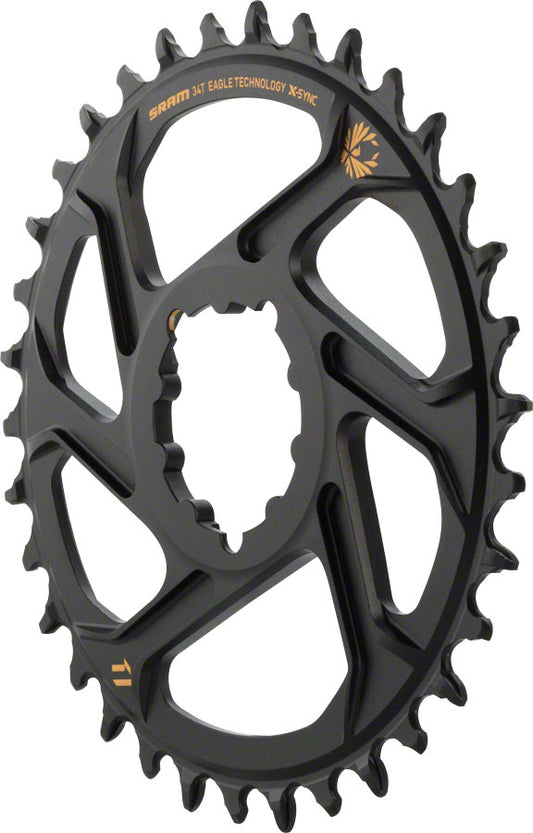 SRAM X-Sync 2 Eagle Direct Mount Chainring 34T Boost 3mm Offset Gold Logo-Goodwynn's