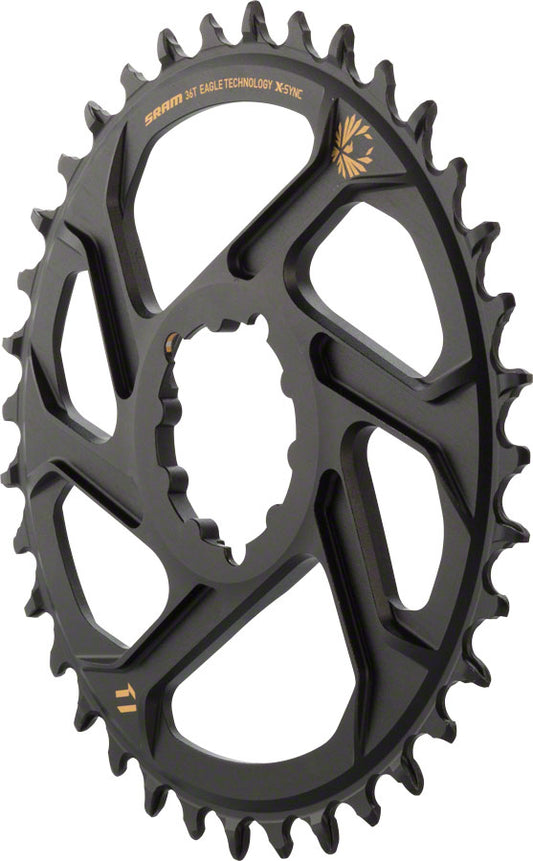 SRAM X-Sync 2 Eagle Direct Mount Chainring 36T Boost 3mm Offset Gold Logo-Goodwynn's