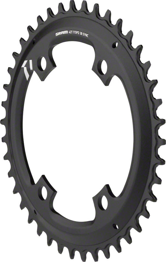 SRAM X-Sync Chainring 42T 110mm Asymmetric BCD Black-Goodwynn's