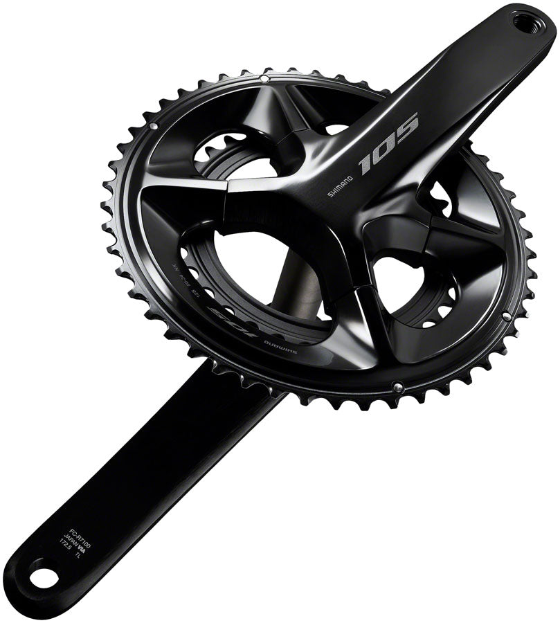Shimano 105 FC-R7100 Crankset - 175mm 12-Speed 50/34t 110 Asymmetric BCD Hollowtech II Spindle Interface BLK-Goodwynn'sGoodwynn's