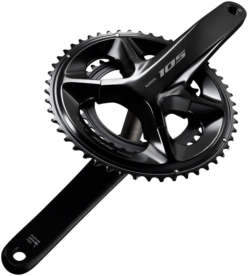 Shimano 105 FC-R7100 Crankset - 160mm 12-Speed 50/34t 110 Asymmetric BCD Hollowtech II Spindle Interface BLK-Goodwynn'sGoodwynn's