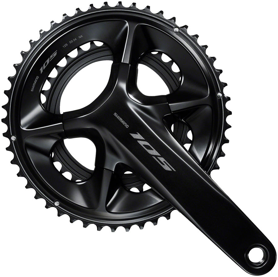 Shimano 105 FC-R7100 Crankset - 160mm 12-Speed 50/34t 110 Asymmetric BCD Hollowtech II Spindle Interface BLK-Goodwynn'sGoodwynn's