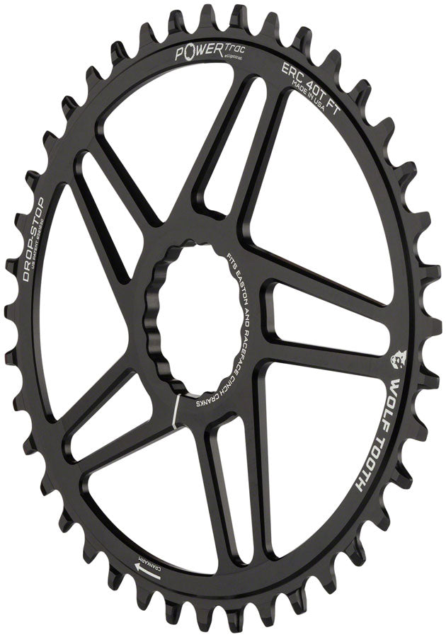 Wolf Tooth Elliptical Direct Mount Chainring - 40t RaceFace/Easton CINCH Direct Mount 3mm Offset Drop-Stop Flattop Compatible BLK-Goodwynn'sGoodwynn's