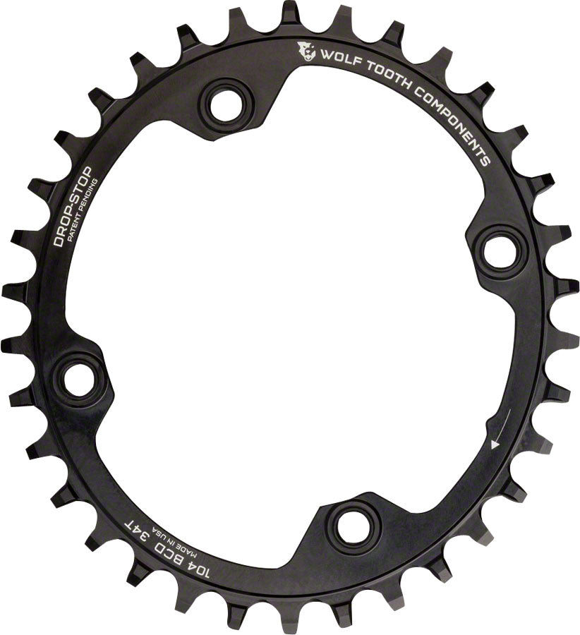 Wolf Tooth Elliptical 104 BCD Chainring - 36t 104 BCD 4-Bolt Drop-Stop A BLK-Goodwynn'sGoodwynn's