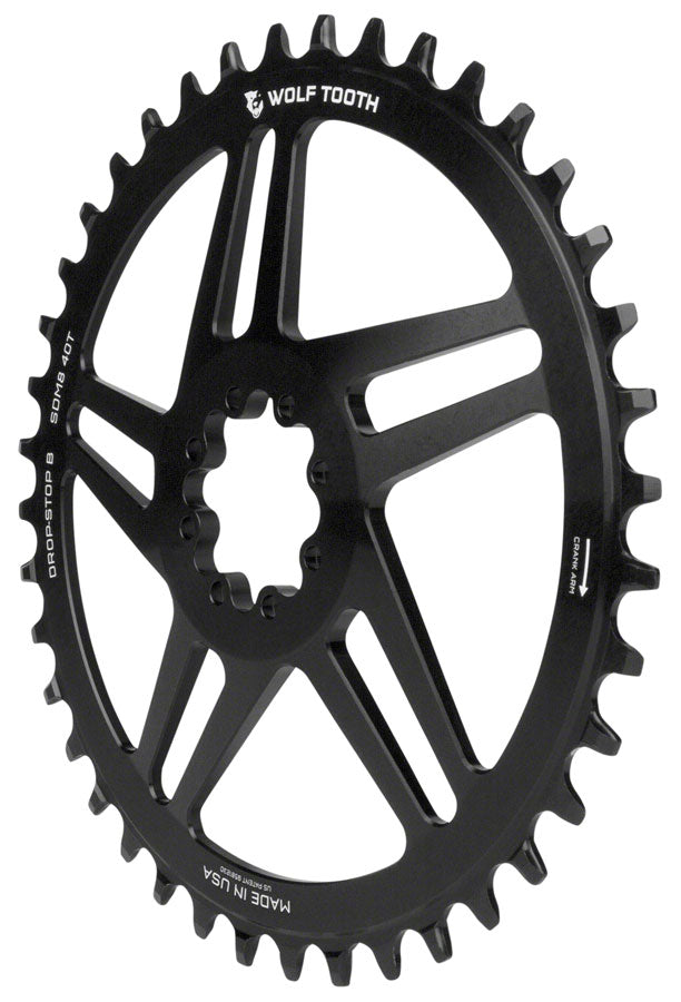 Wolf Tooth Direct Mount Chainring - 38t SRAM Direct Mount Drop-Stop B For SRAM 8-Bolt Cranksets 6mm Offset BLK-Goodwynn'sGoodwynn's