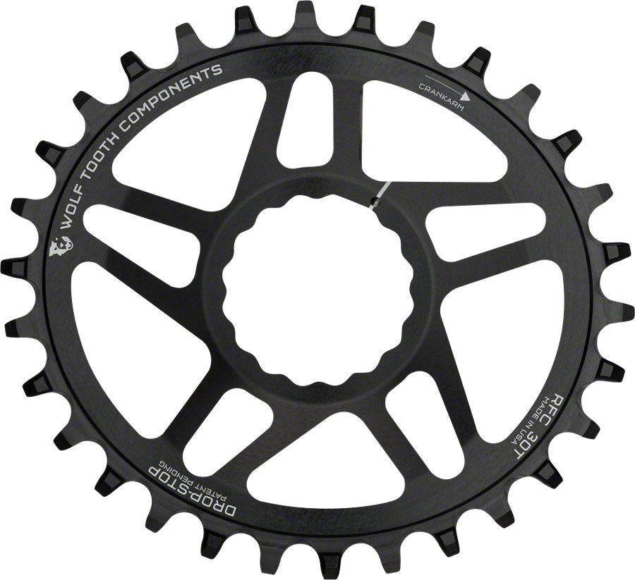 Wolf Tooth Elliptical Direct Mount Chainring - 34t RaceFace/Easton CINCH Direct Mount Drop-Stop A For Boost Cranks 3mm Offset BLK-Goodwynn'sGoodwynn's