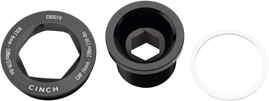 RaceFace CINCH Crank Bolt and Puller Cap Set - M18x15 Gloss Black-Goodwynn'sGoodwynn's