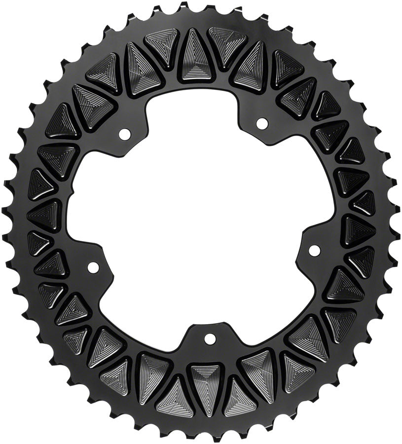 absoluteBLACK Premium Sub-Compact Oval 110 BCD Road Outer Chainring - 48t 110 BCD 5-Bolt BLK-Goodwynn'sGoodwynn's