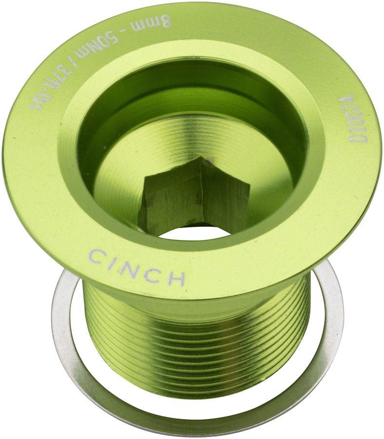 RaceFace CINCH Crank Bolt with Washer - NDS M18 Gloss Green-Goodwynn'sGoodwynn's