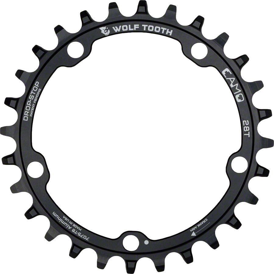 Wolf Tooth CAMO Aluminum Chainring - 28t Wolf Tooth CAMO Mount Drop-Stop A BLK-Goodwynn'sGoodwynn's