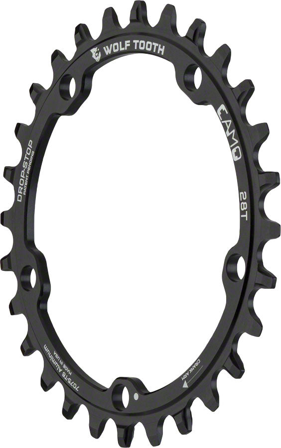 Wolf Tooth CAMO Aluminum Chainring - 28t Wolf Tooth CAMO Mount Drop-Stop A BLK-Goodwynn'sGoodwynn's