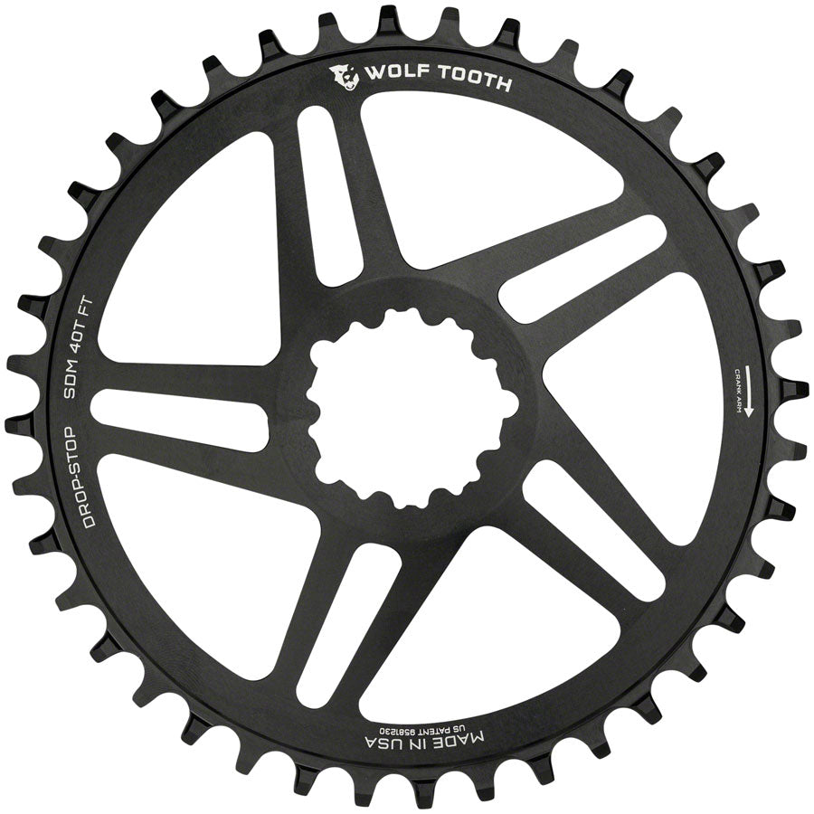 Wolf Tooth Direct Mount Chainring - 42t SRAM Direct Mount For SRAM 3-Bolt 6mm Offset Drop-Stop B Flattop Compatible BLK-Goodwynn'sGoodwynn's