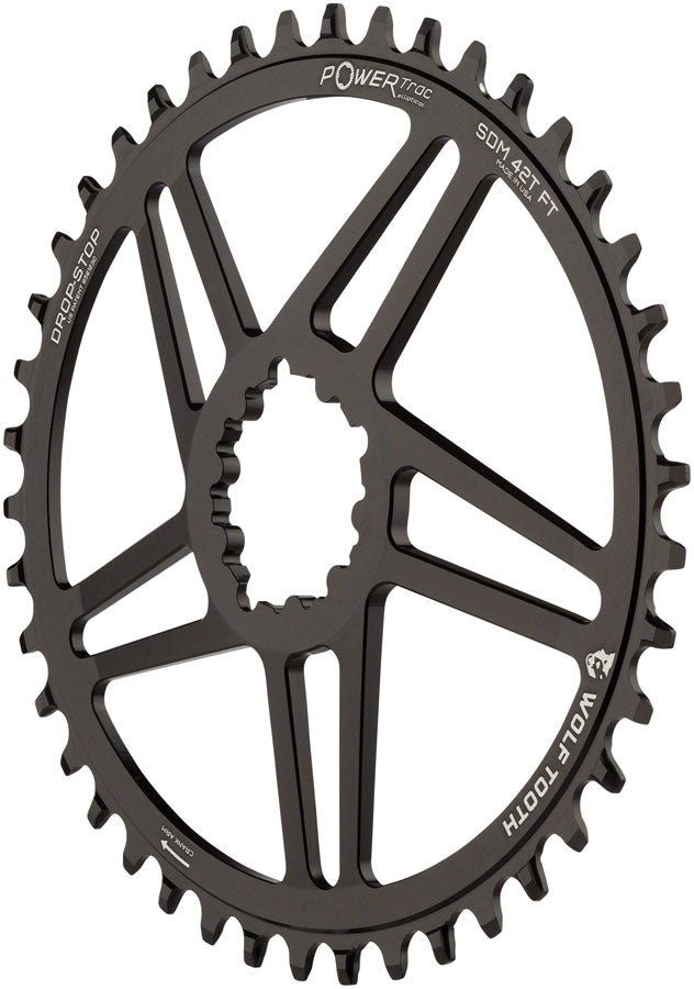 Wolf Tooth Elliptical Direct Mount Chainring - 42t SRAM Direct Mount 6mm Offset Drop-Stop Flattop Compatible BLK-Goodwynn'sGoodwynn's