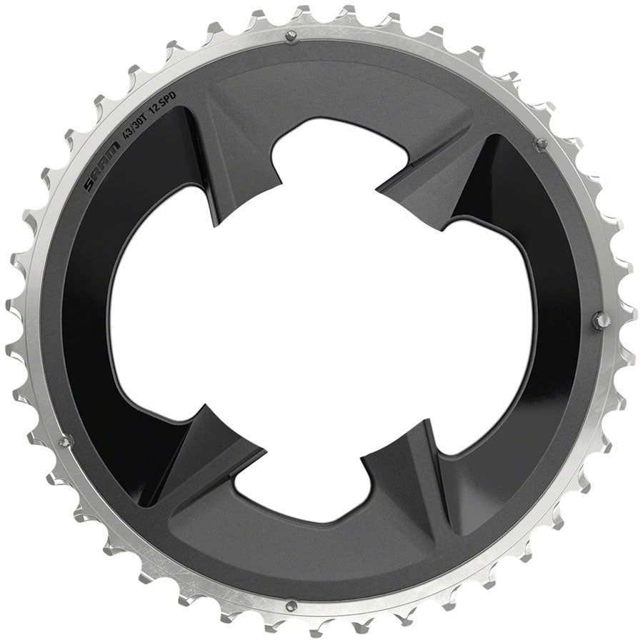 SRAM Rival Wide 2x12-Speed Outer Chainring - 43t 94 BCD BLK For use 30t Inner-Goodwynn'sGoodwynn's