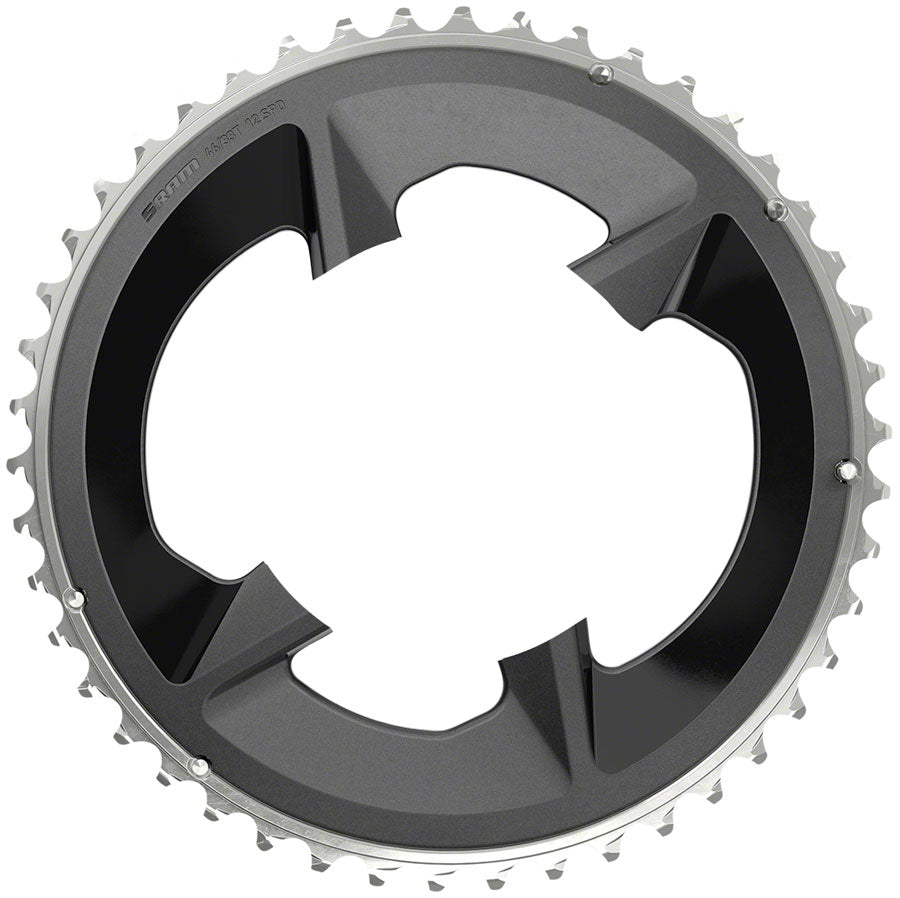 SRAM Rival 2x12-Speed Outer Chainring - 46t 107 BCD BLK For use 33t Inner-Goodwynn'sGoodwynn's