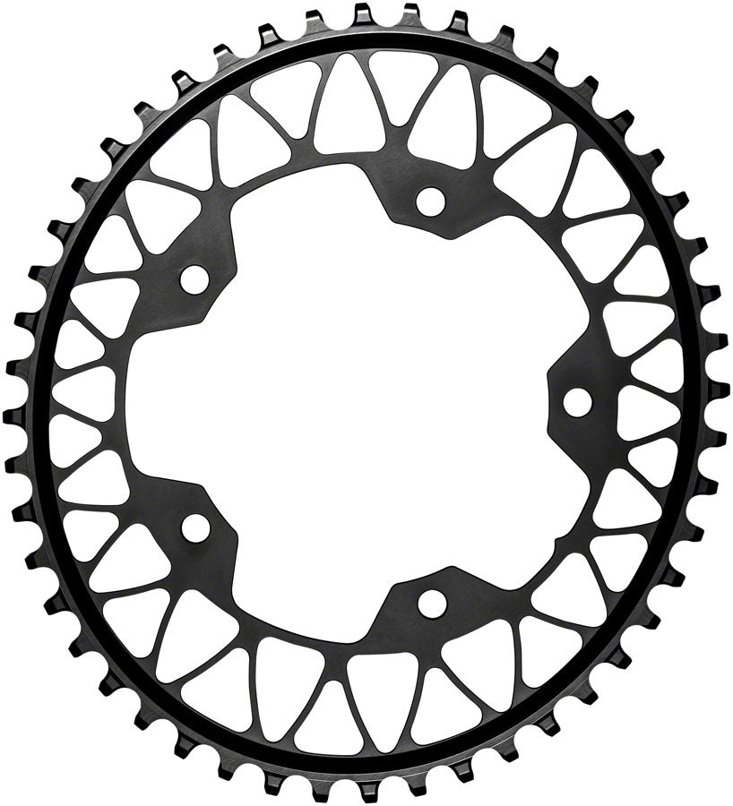 absoluteBLACK Oval 110 BCD Gravel Chainring - 46t 110 BCD 5-Bolt Narrow-Wide BLK-Goodwynn'sGoodwynn's