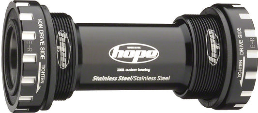 Hope BSA Threaded Bottom Bracket - 68/73 For 24mm Spindle Stainless Black-Goodwynn's