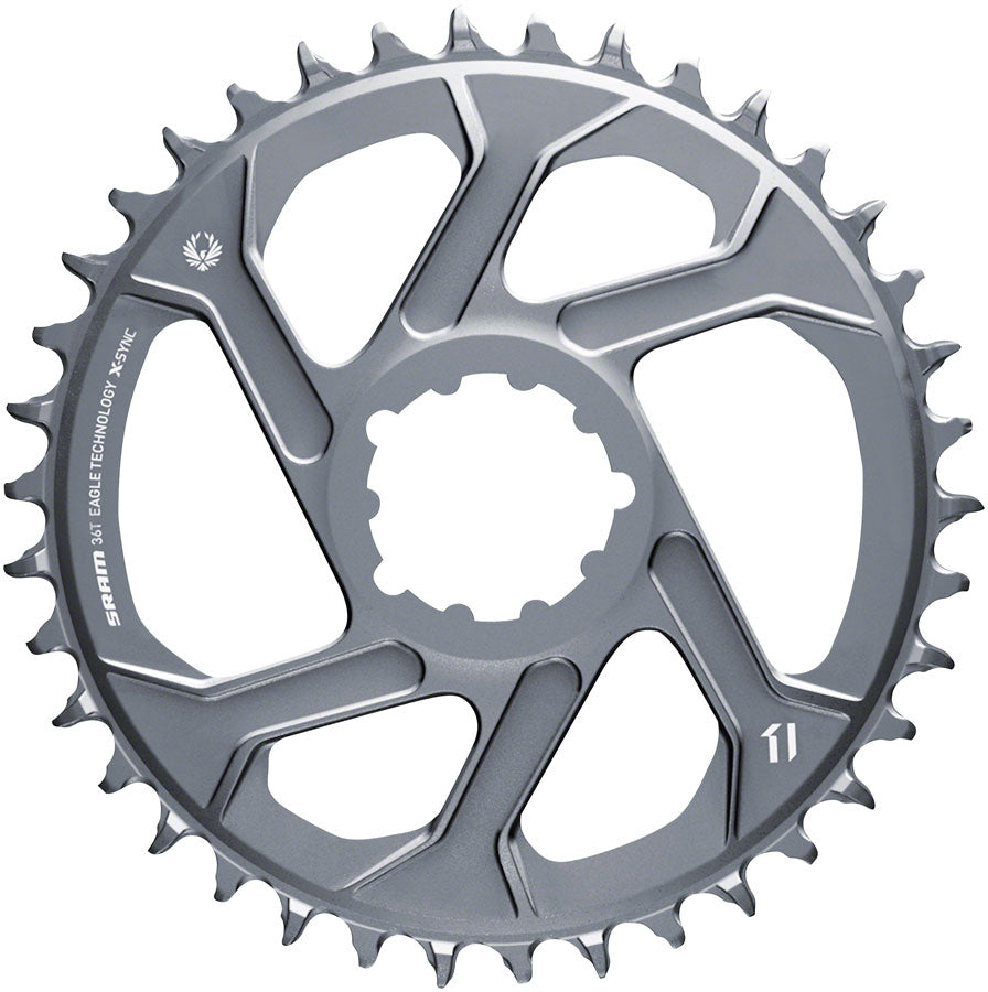 SRAM 36T X-Sync 2 Direct Mount Eagle Chainring 3mm Boost Offset Polar Gray-Goodwynn'sGoodwynn's