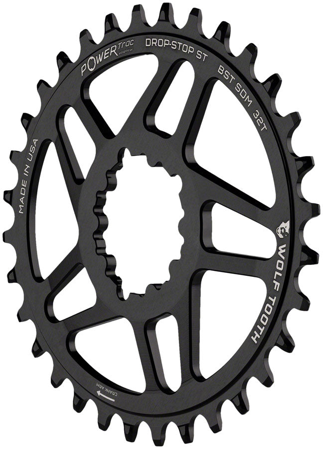 Wolf Tooth Direct Mount Chainring - 34t SRAM Direct Mount For SRAM 3-Bolt Boost Requires 12-Speed Hyperglide+ Chain BLK-Goodwynn'sGoodwynn's