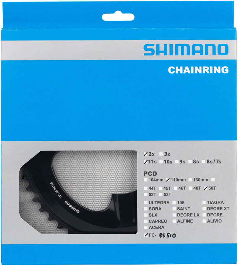 Shimano FC-RS510 Chainring - 50t Asymmetric 110mm BCD Black MS-Goodwynn'sGoodwynn's