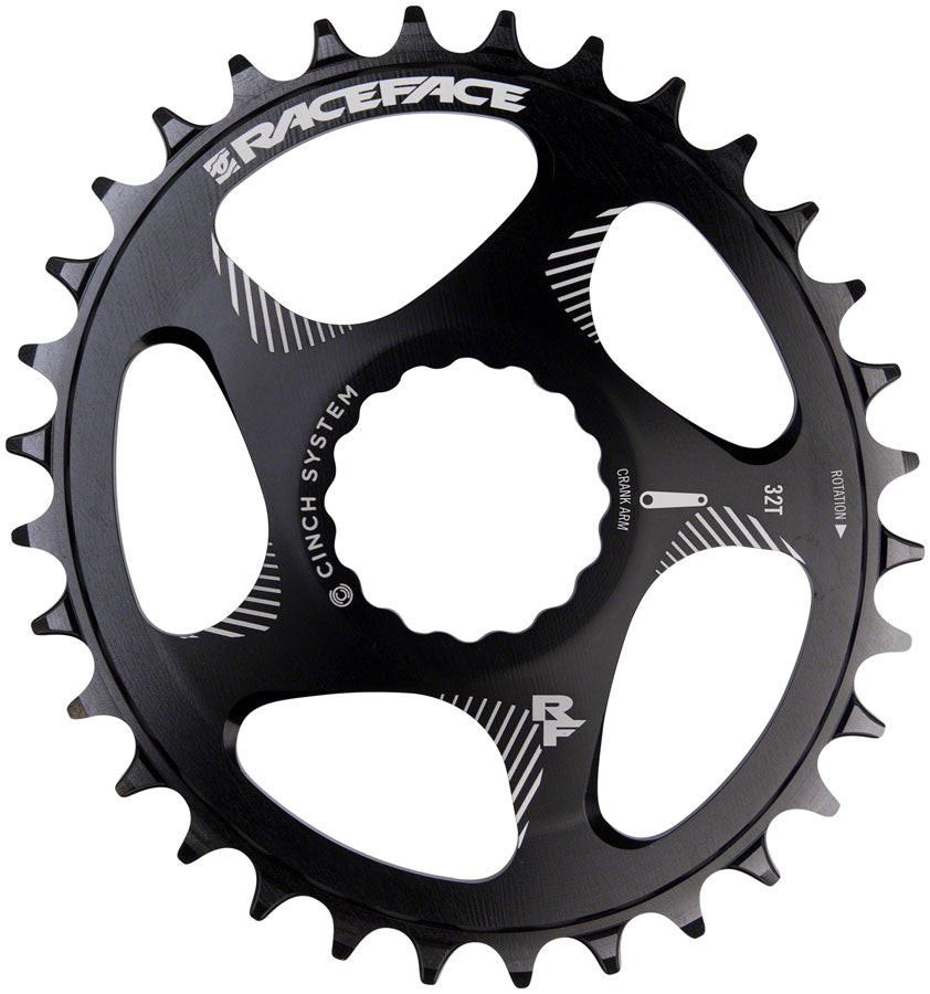 RaceFace Narrow Wide Oval Chainring: Direct Mount CINCH 32t Black-Goodwynn'sGoodwynn's