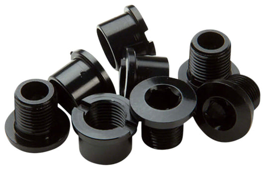 RaceFace Chainring Bolt/Nut Set - M8 x 8.5mm Hex  Aluminum  Black Set of 4-Goodwynn's