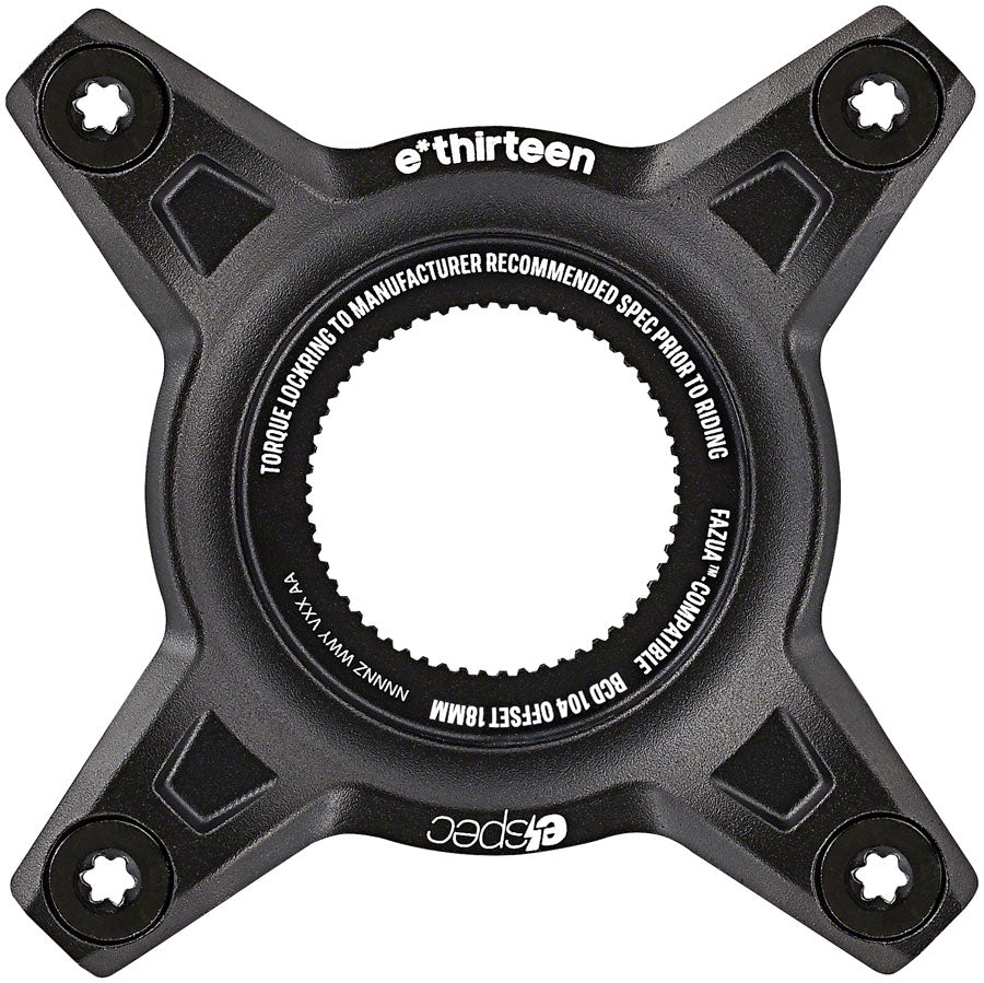 e*thirteen e*spec 104BCD Aluminum Direct Mount Spider - 104BCD 55mm CL Incl. Bolts Fazua Ride 60 BLK-Goodwynn'sGoodwynn's