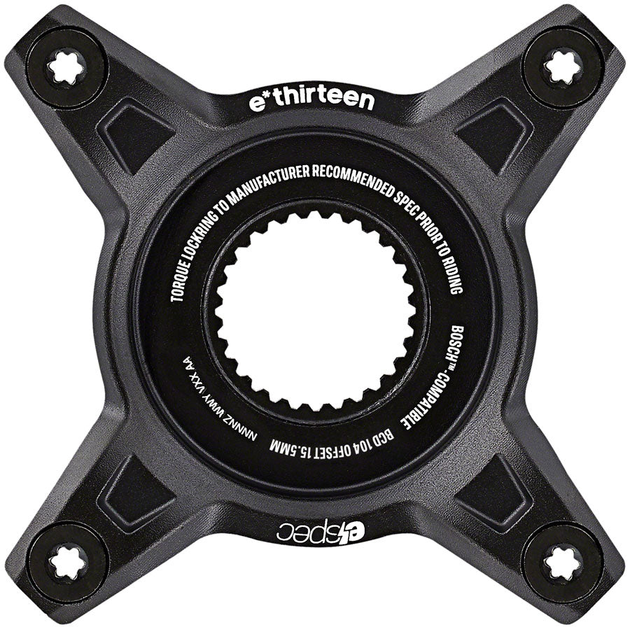 e*thirteen e*spec 104BCD Aluminum Direct Mount Spider - 104BCD 55mm CL Incl. Bolts Bosch Gen4 BLK-Goodwynn'sGoodwynn's