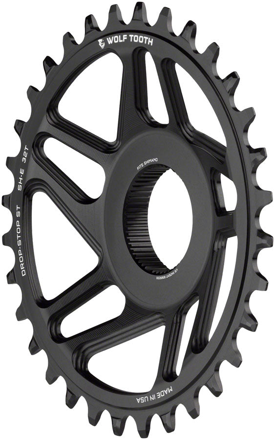 Wolf Tooth Shimano EP-8 Direct Mount Chainring - Drop-Stop ST 34T Black-Goodwynn'sGoodwynn's