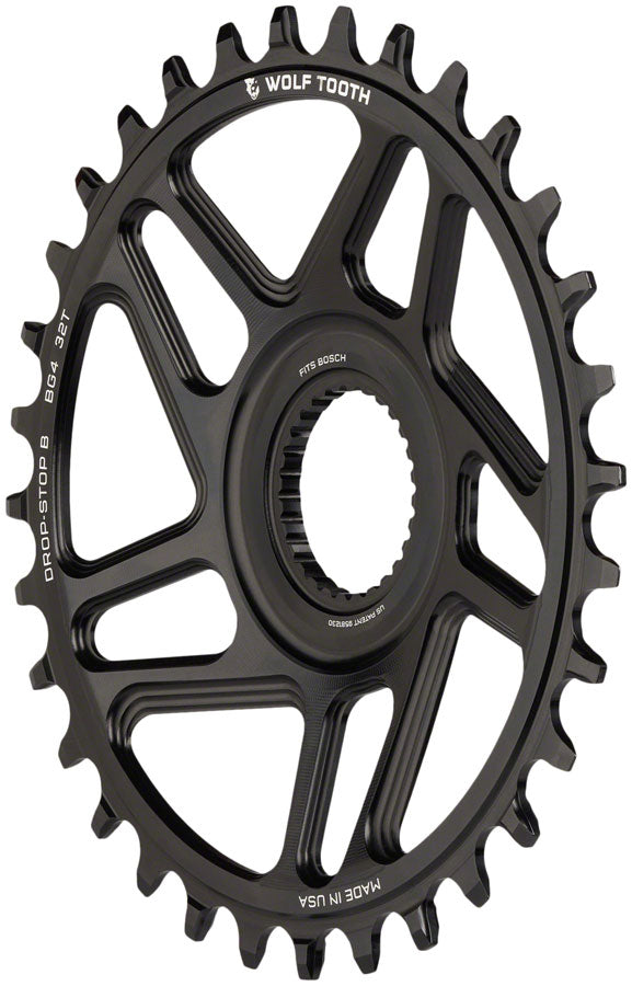 Wolf Tooth Bosch Gen 4 Direct Mount Chainring - Drop-Stop B 34T Black-Goodwynn'sGoodwynn's