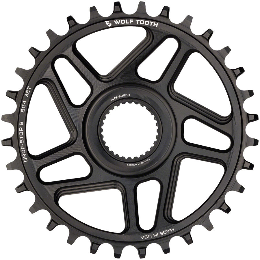 Wolf Tooth Bosch Gen 4 Direct Mount Chainring - Drop-Stop B 34T Black-Goodwynn'sGoodwynn's