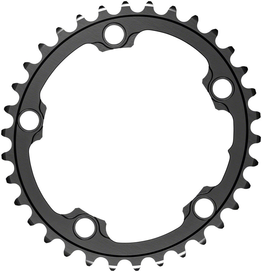 absoluteBLACK Silver Series Oval 110 BCD Inner Chainring - 34t 110 BCD 5-Bolt Gray-Goodwynn'sGoodwynn's