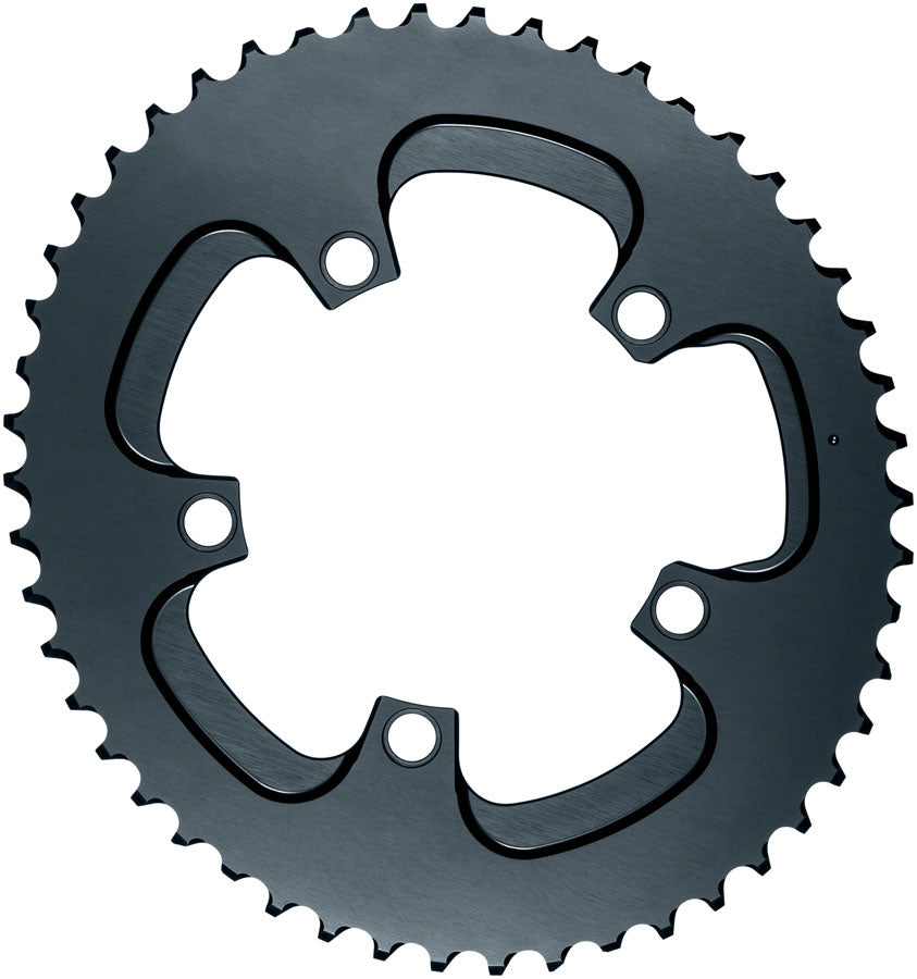 absoluteBLACK Silver Series Oval 110 BCD Outer Chainring - 50t 110 BCD 5-Bolt Gray-Goodwynn'sGoodwynn's