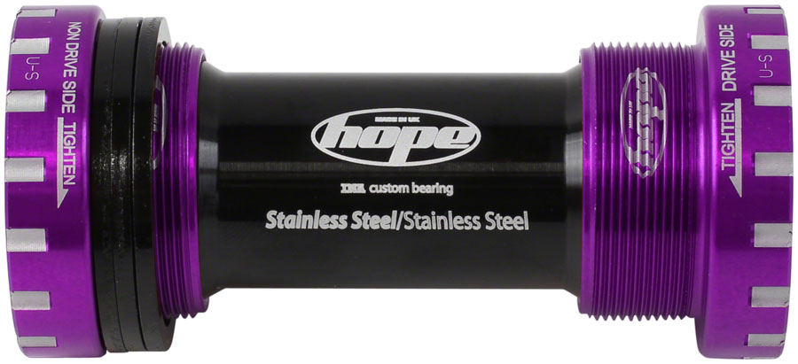 Hope BSA Threaded Bottom Bracket - 68/73mm For 24mm Spindle Stainless Purple-Goodwynn'sGoodwynn's