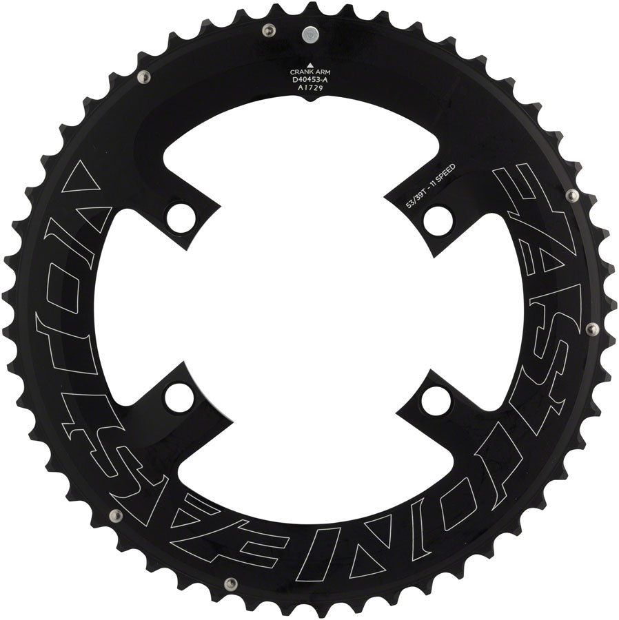 Easton Asymmetric Chainring: 4-Bolt 11-Speed 50t Black-Goodwynn'sGoodwynn's