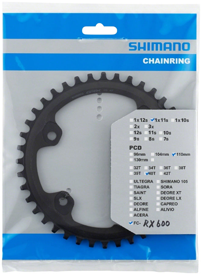 Shimano FC-RX600-1 Chainring - 40t 110mm BCD For 1x11 Black-Goodwynn'sGoodwynn's