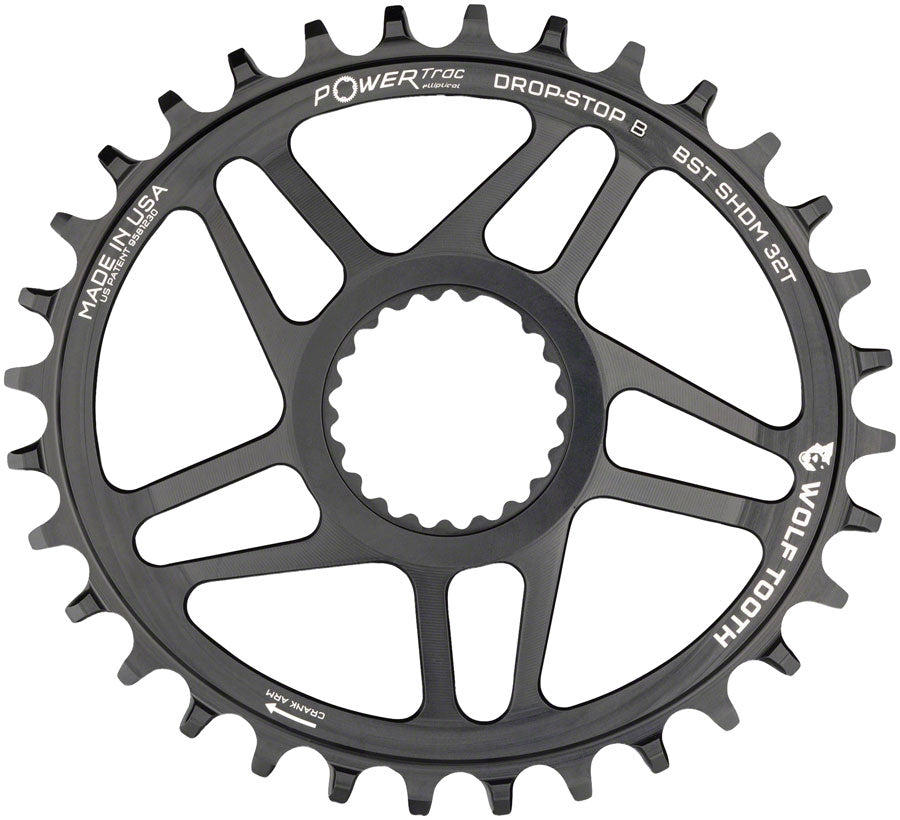Wolf Tooth Elliptical Direct Mount Chainring - 32t Shimano Direct Mount Drop Stop B Boost 3mm Offset BLK-Goodwynn'sGoodwynn's