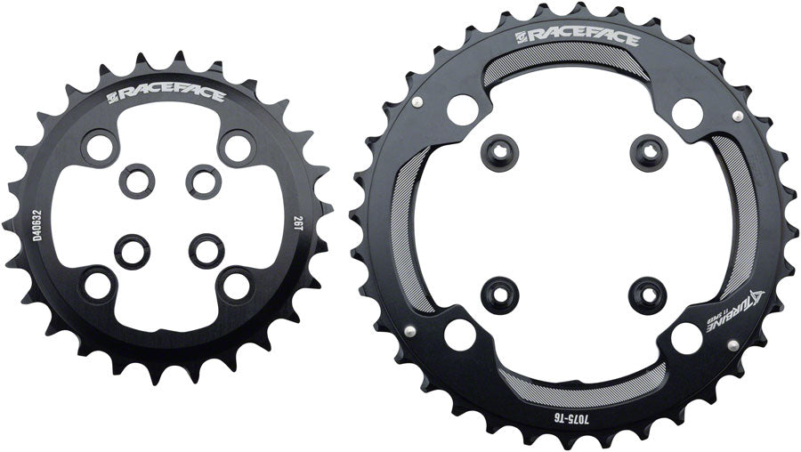 RaceFace Turbine 11-Speed Chainring: 64/104mm BCD 26/36t Black-Goodwynn'sGoodwynn's